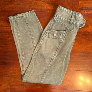 BDG high rise army green stitched detailing jeans.